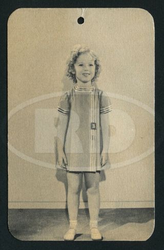 1935 Shirley Temple Cinderella Frock Hang Tag - Our Little Girl Striped Dress