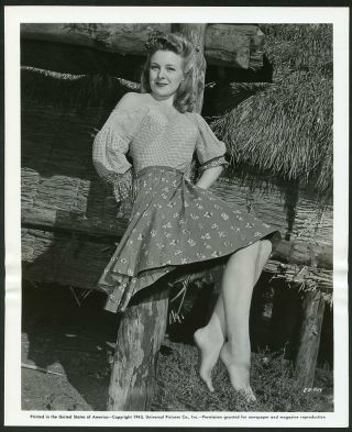 Evelyn Ankers Vintage 1943 Leggy Pin - Up Photo By Roman Freulich