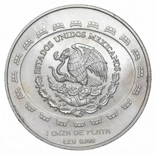 Better Date 1997 Mexico 5 Pesos 1 Onza Silver Disco De La Muerte SILVER 536 2