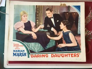 Daring Daughters 1933 Tower 11x14 " Crime Lobby Card Marian Marsh Joan Marsh