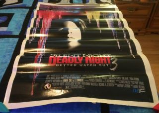 Silent Night Deadly Night 3 Movie Rental Poster Horror 1989 Ive Video Slasher