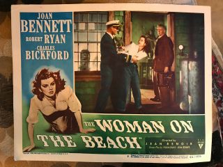 The Woman On The Beach 1946 Rko Crime Lobby Card Joan Bennett Robert Ryan
