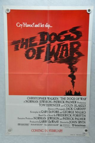 1980 The Dogs Of War 1sh Movie Poster 27 X 41 Christopher Walken