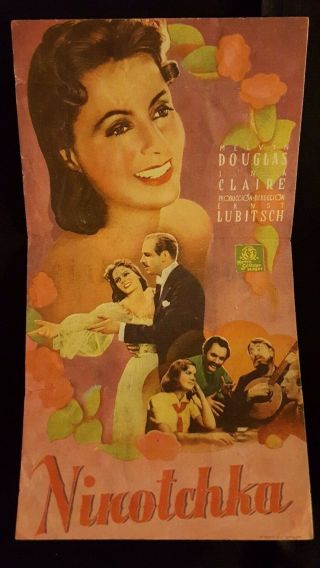 Ninotchka Org 1939 Spanish Herald Movie Poster Greta Garbo,  Melvyn Douglas