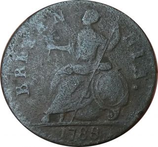 1788 Great Britain 1/2 Penny " Georgvis " Machin 