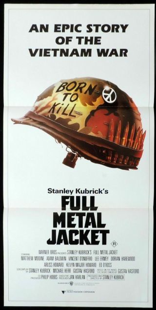 Full Metal Jacket Daybill Movie Poster Matthew Modine Stanley Kubrick