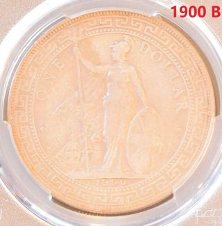 1900 B China Hong Kong Uk Great Britain Silver Trade Dollar Pcgs Vf Details