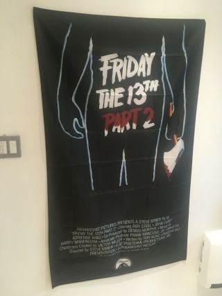 Friday The 13th Part 2 Classic Horror Movie Poster Flag Banner Wall Tapestry