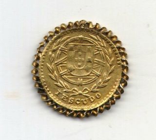 Portugal Scarce Gold Coin Essai 1910 1 Escudo Gomes E7.  04