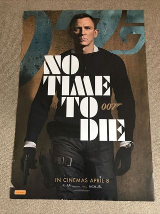 No Time To Die Double Sided Movie Poster Advance One Sheet