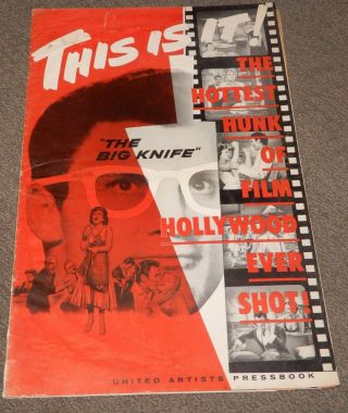 Movie Pressbook Ida Lupino,  Film Noir The Big Knife 1955 - No Cuts W Herald