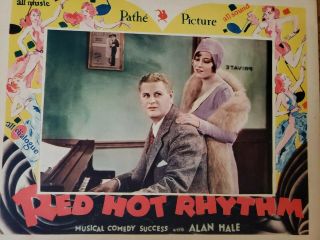 1929 Red Hot Rhythm Theatre Window Lobby Card Poster Alan Hale Kathryn Crawford 2
