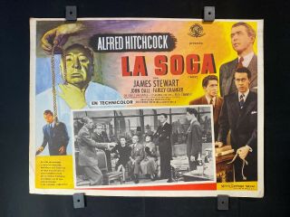1948 Alfred Hitchcock " Rope " Mexican Lobby Card Art 16 " X12 "