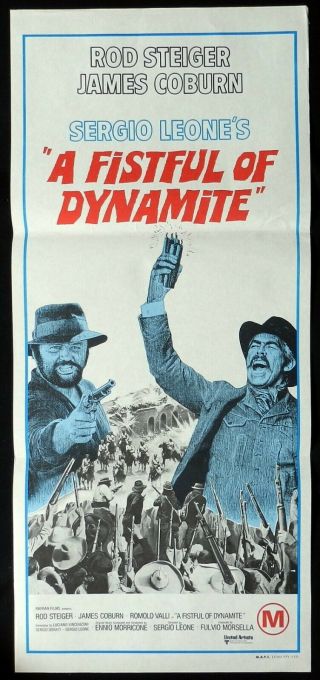 A Fistful Of Dynamite Daybill Movie Poster Sergio Leone Spaghetti Western