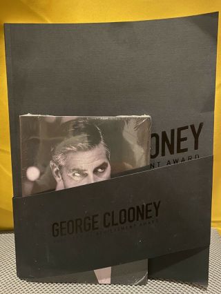 George Clooney Afi 46th Life Lifetime Achievement Award,  Sc Book With Dvd
