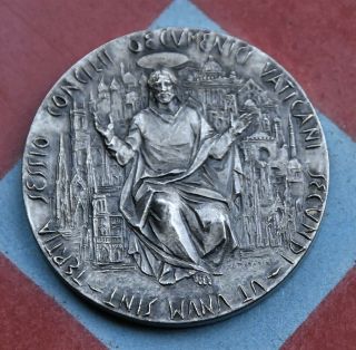 Paul Vi Beautify Silver Medal Vatican City Pope Ecumenical Council Second 1964