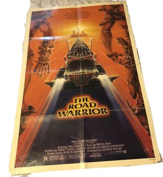 Mad Max 2 The Road Warrior 1982 Folded 27x41 Movie Poster Mel Gibson