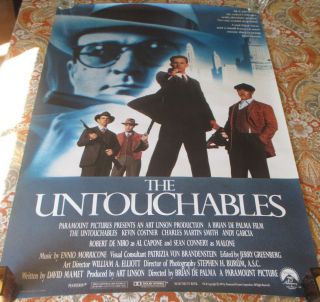 The Untouchables Rare England Movie Poster One Sheet 27x40 Rolled 1987
