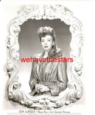 Vintage Ida Lupino Gorgeous Sexy Lame Glamour 40s Wb Publicity Portrait