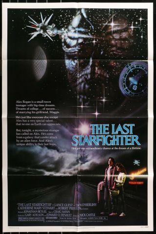 The Last Starfighter 1984 Nick Castle 1 - Sheet Movie Poster 27 X 41
