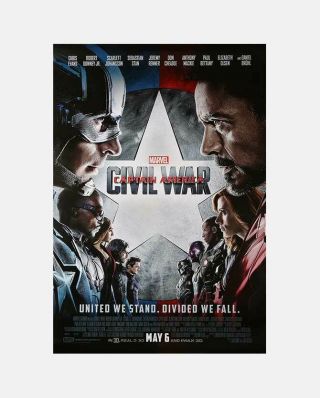 Captain America: Civil War 27x40 D/s Theatrical Poster Iron Man Marvel Avengers