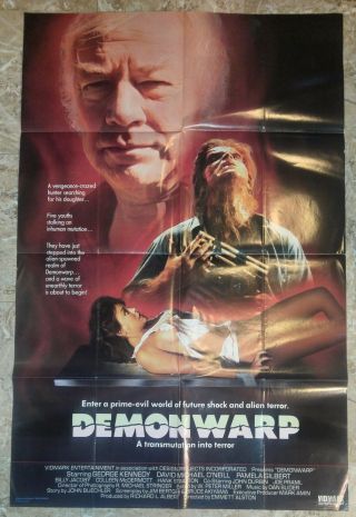 1988 Demonwarp 27x41 1 - Sh Movie Poster Fn 6.  0 George Kennedy,  Pamela Gilbert