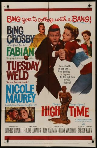 High Time Tuesday Weld 1965 Rare 1 Sheet Movie Poster 1a