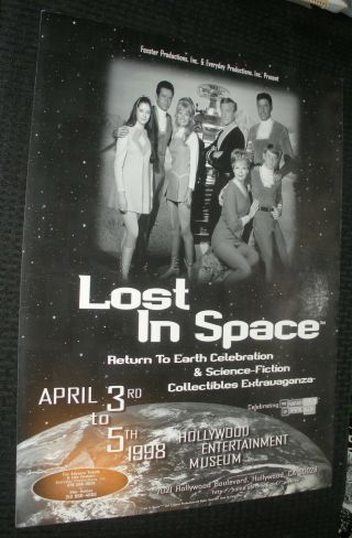 1998 Lost In Space 17x22 Sci - Fi Celebration Poster Window Card Vf - 7.  5 Hollywood