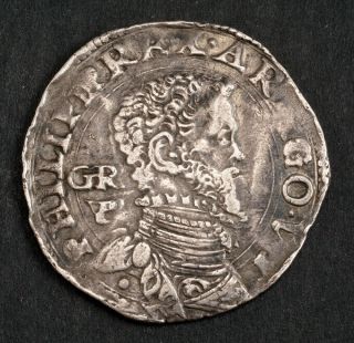 1556,  Kingdom Of Naples,  Philip Ii Of Spain.  Silver Tari Coin.  R1