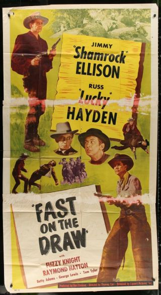 Shamrock Ellison Fast On The Draw 1950 Western 1 3 - Sheet Movie Poster 41 X 81