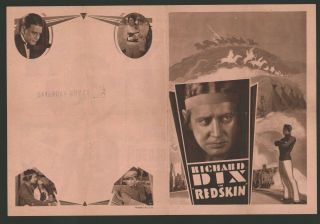 Redskin Herald With Movie Poster Art (verygood) 1929 6 " X9 " Native American 04