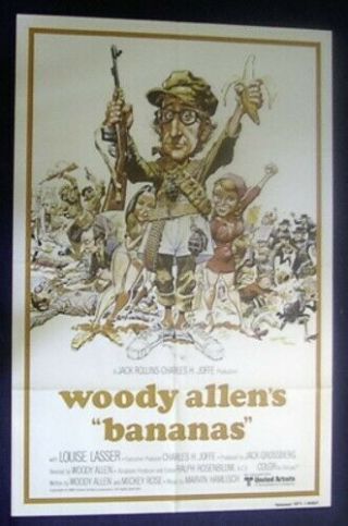 Bananas Movie Poster 1980 Woody Allen