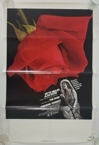 Vintage 1979 The Rose One Sheet Movie Poster Bette Midler Alan Bates Forrest