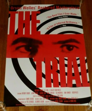 The Trial Orson Welles 1962 One - Sheet Movie Poster 27x39 R - 1999 Anthony Perkins