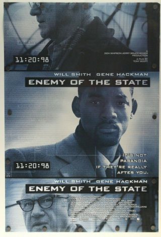 Enemy Of The State 1998 Double Sided Movie Poster 27 " X 40 "
