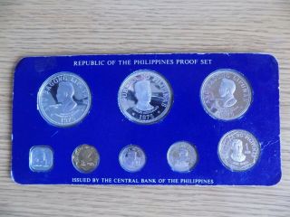1975 Republic Of The Philippines Proof Set - 8 Piece - 2 Silver Coins