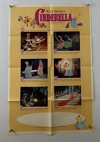 Cinderella Movie Poster (verygood, ) One Sheet 1965 Rerelease Walt Disney 5604