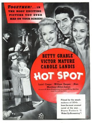 I Wake Up Screaming (hot Spot) - 1942 Betty Grable,  Victor Mature,  Carol Landis