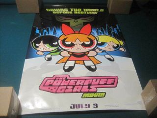 The Powerpuff Girls Movie Rolled Adv Orig 1st Movie Poster 2 - Sided 40 " X 27 "