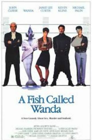 A Fish Called Wanda 1988 Theatrical Movie Poster Cleese,  Lee Curtis,  Palin