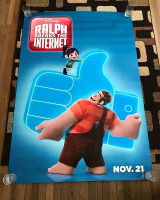 Ralph Breaks The Internet 4’x6’ Bus Shelter Movie Poster 2018 Disney