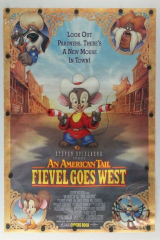 An American Tail Fievel Goes West 1991 Ds Movie Poster 27 " X 40 "