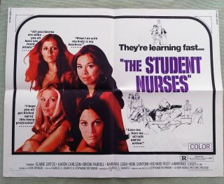 The Student Nurses Vintage Half Sheet Poster 1970 Folded Roger Corman