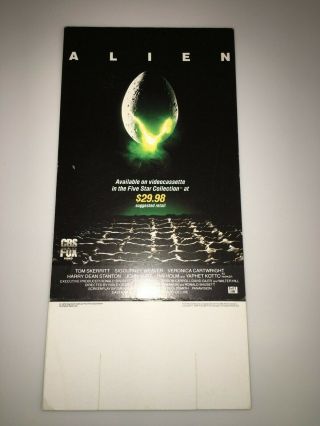 ALIEN and ALIENS 1986 VHS Promo Counter Standee for VideoStores 9 