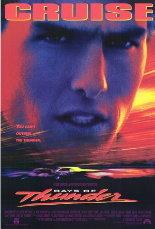 Days Of Thunder (1990) Movie Poster,  Ss,  Nm,  Rolled