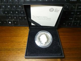 2017 Royal Sapphire Jubilee Uk £5 Five Pound Silver Proof Coin