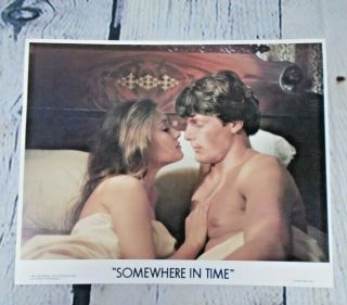 Vintage Color Lobby Card Somewhere In Time Christopher Reeve Jane Seymour In Bed