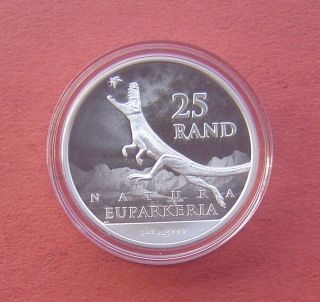 South Africa 2019 Natura Archosaur 25 Rand 1 Oz Silver Coin In Card