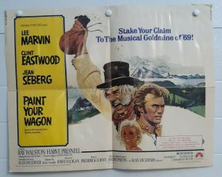 Paint Your Wagon Movie Poster 1/2 Sheet 1969 Clint Eastwood