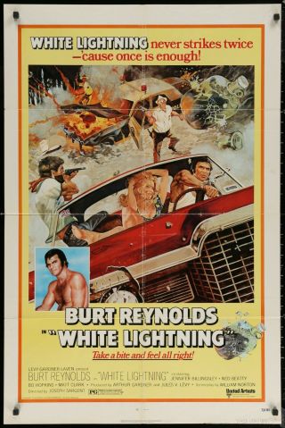 Burt Reynolds White Lightning 1973 1 - Sheet Movie Poster 27 X 41